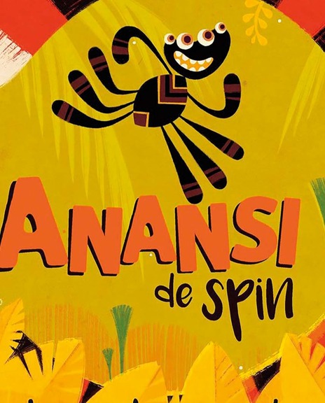 Vanaf2 Festivals Prentenboekjesfestival, 'Anansi De Spin' (Iven Cudogham) RGB 300 Dpi 1600X1065