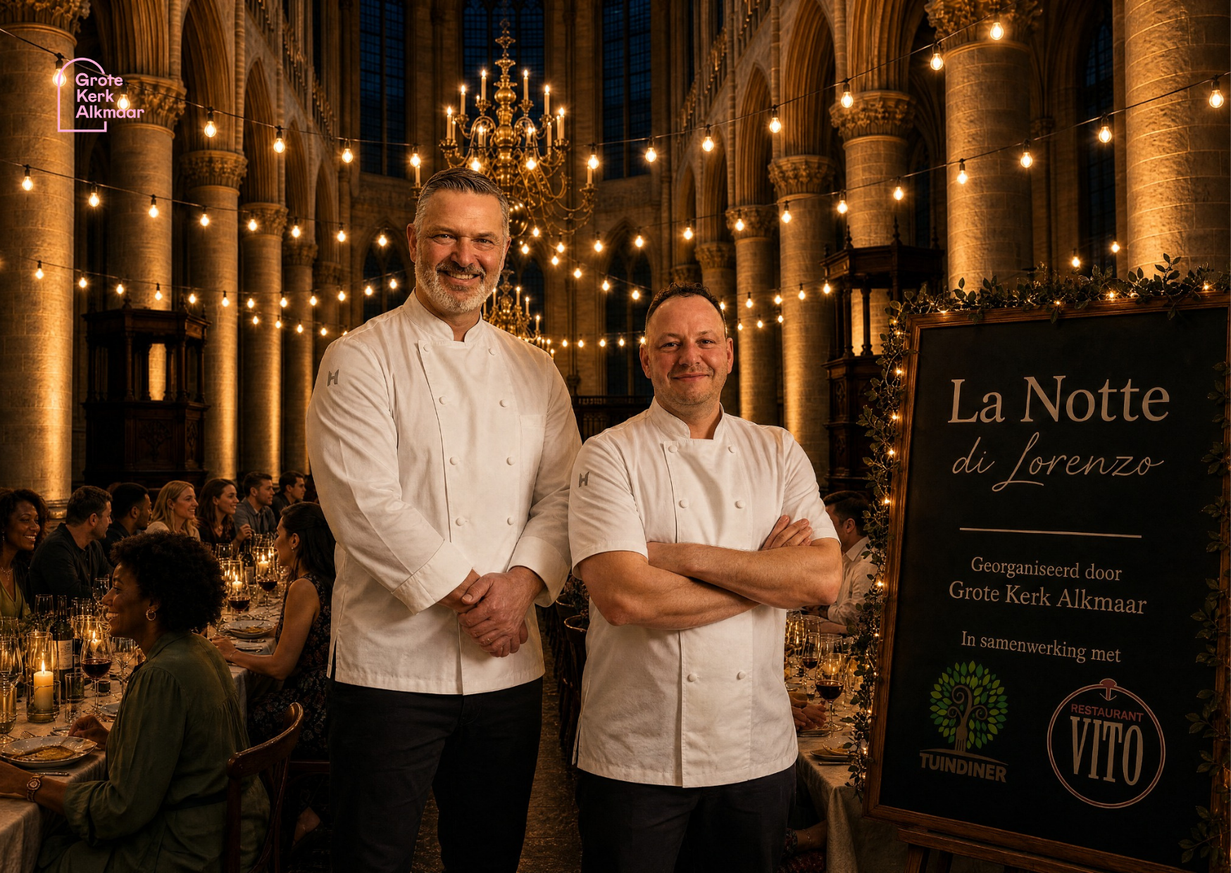 La Notte di Lorenzo: Tuindiner | VITO | Grote Kerk Alkmaar in TAQA Theater De Vest, Alkmaar